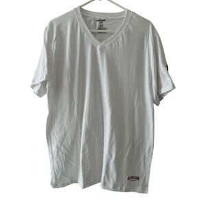 True Religion New Large V Neck White Cotton T Shirt Short Sleeves